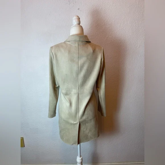 T tahari Faux suede Leather Coat jacket size S with NWT - Picture 3 of 9